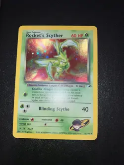 Rocket's Scyther Vintage Pokemon 2000 Gym Heroes Holo Rare 013/132 (LP-NM) - Image 3