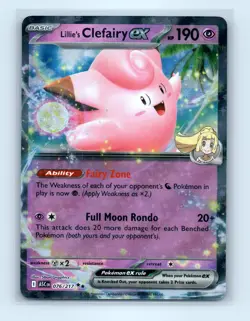 Pokemon tcg SV09: Journey Together Lillie's Clefairy ex Near Mint or Better - Image 1