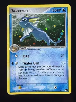 Pokemon TCG - Vaporeon 6/17 Holo Rare POP Series Promos 3 - Damaged Crease - Image 1