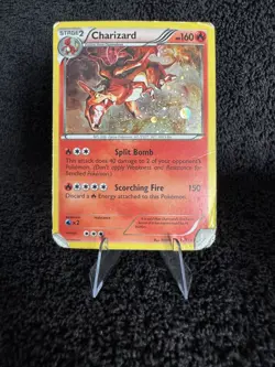 Charizard - 19/113 Legendary Treasures Holo Rare Pokemon (2 Swirls ‼‼) - DMG - Image 1