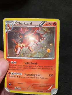 Charizard - 19/113 Legendary Treasures Holo Rare Pokemon (2 Swirls ‼‼) - DMG - Image 2