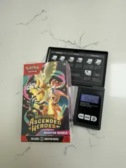 Pokemon TCG Ascended Hero’s HEAVY Booster Bundle POTENTIAL GOD PACK 153.24 GRAMS - Image 1