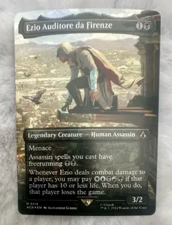 2024 Magic The Gathering ACR Ezio Auditore da Firenze 113 Borderless Foil PSA 10 - Image 1