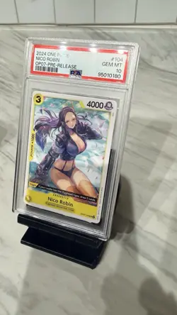 ONE PIECE CCG OP07 Pre-Release Nico Robin OP07-104 Foil PSA 10 (2024) - Image 3