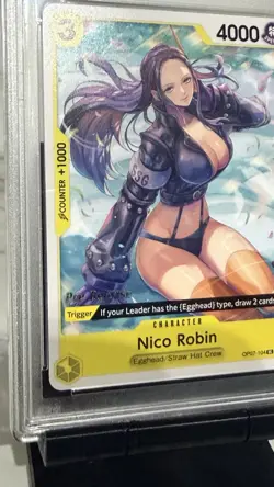 ONE PIECE CCG OP07 Pre-Release Nico Robin OP07-104 Foil PSA 10 (2024) - Image 4
