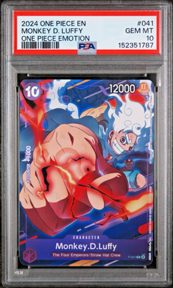 2024 ONE PIECE ENGLISH MONKEY D. LUFFY CS EMOTION PROMO P-041 PSA 10 GEM MINT - Image 1