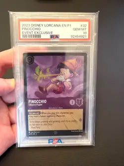 Disney Lorcana - Pinocchio - Talkative Puppet - Promo 32/P1 - PSA 10 💎🔥 - Image 1