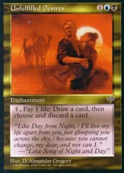 1x Unfulfilled Desires Heavy Play MTG Magic - Kid Icarus - - Image 1