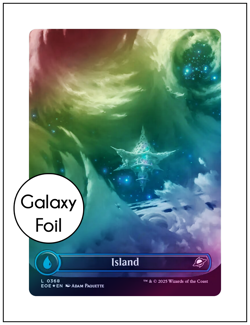 1x Island, Borderless Art Galaxy Foil 368, Edge of Eternities, MTG NM - Image 1