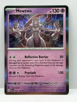 Pokemon TCG- Mewtwo 150/165 Holo Scarlet & Violet 151 Rare - Image 1