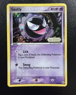 Pokemon TCG Gastly EX Legend Maker Reverse Holo Stamped 52/92 MP - Image 1