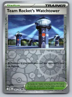 TEAM ROCKET'S WATCHTOWER 180/182 REVERSE HOLO UC POKEMON DESTINED RIVALS NM/M - Image 1