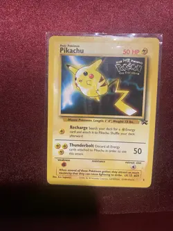 Pokemon TCG Pikachu 4 Kids WB Promo 50 HP 1999 English WOTC Sugimori - Image 1