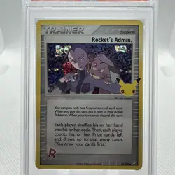 2021 POKEMON CELEBRATIONS CLASSIC COLLECTION 86 ROCKET's ADMIN HOLO PSA 10 - Image 2