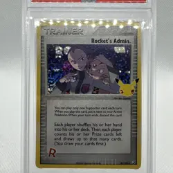 2021 POKEMON CELEBRATIONS CLASSIC COLLECTION 86 ROCKET's ADMIN HOLO PSA 10 - Image 4