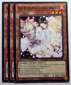 Yugioh x3 Ash Blossom & Joyous Spring L26D-ENM02 Common 1st Edition - Image 1