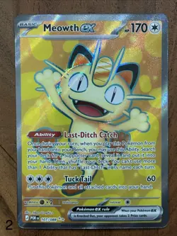 Pokemon TCG Meowth Ex 107/088 Perfect Order Ultra Rare NM Card - Image 1