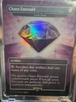 Magic The Gathering Sonic Secret Lair Chaos Emerald Lotus Petal Purple Foil - Image 1