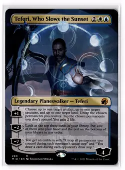 Teferi, Who Slows the Sunset (Borderless) 280 Innistrad: Midnight Hunt LP - Image 1