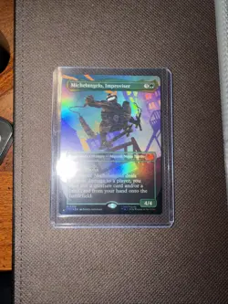 Michelangelo, Improviser(Borderless)Teenage Mutant Ninja Turtles Foil 219 NP MTG - Image 2