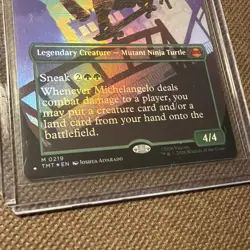 Michelangelo, Improviser(Borderless)Teenage Mutant Ninja Turtles Foil 219 NP MTG - Image 5