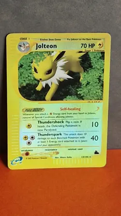 Pokemon Jolteon Card 13/144 Skyridge E-Series Reverse Holo NM- - Image 5