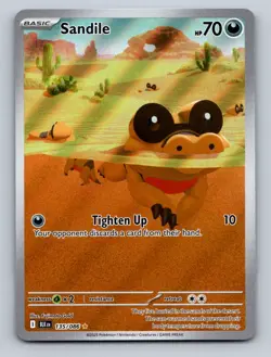 Pokemon TCG Sandile Holo Illustration Rare SV: Black Bolt 135/086 - Image 1