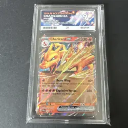 2024 POKEMON SVP EN-SV BLACK STAR PROMO #161 CHARIZARD EX ACE 9 MINT 🔥 - Image 1