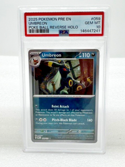 2025 Pokemon Pre En Umbreon Poke Ball Reverse Holo - PSA 10 - Image 2