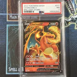 Graded PSA 7 2022 Pokemon SWSH Charizard V Brilliant Stars #017 - Image 1