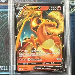 Graded PSA 7 2022 Pokemon SWSH Charizard V Brilliant Stars #017 - Image 2