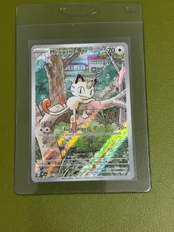 Meowth Illustration Rare 106/094 Phantasmal Flames Pokemon English - Image 1