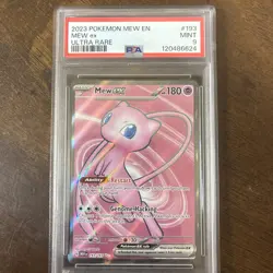 Pokemon TCG Mew EX 193/165 Scarlet & Violet 151 Ultra Rare English Edition PSA 9 - Image 1