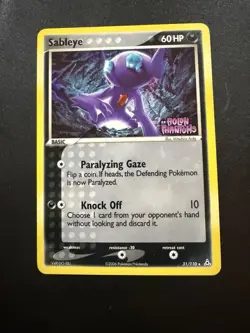 Pokemon Sableye 31/110 Reverse Holo EX Holon Phantoms Stamped LP/MP - Image 1