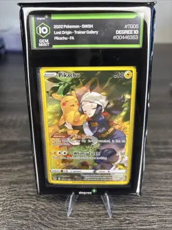 Pokemon Pikachu 2022 TG05/TG30 Full Art SWSH Degree 10 Gem Mint - Image 1
