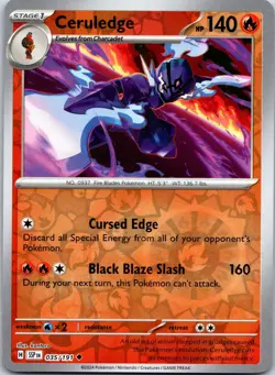 Ceruledge 035/191 Uncommon Surging Sparks Pokemon Reverse Holo Near Mint - Image 1