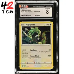 CGC NM/Mint 8 Rayquaza SWSH029 Black Star Promo Pokemon Cosmos Holo - Image 1