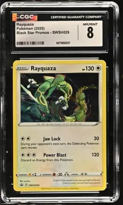 CGC NM/Mint 8 Rayquaza SWSH029 Black Star Promo Pokemon Cosmos Holo - Image 5