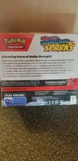 POKEMON SCARLET & VIOLET SURGING SPARKS DISPLAY BOX OF 36 PACKS FACTORY SEALED - Image 3