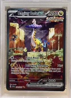 2024 POKEMON TEF EN-TEMPORAL FORCES #208 RAGING BOLT EX PSA 9 - Image 2