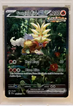 🔥2024 POKEMON TEF EN-TEMPORAL FORCES #204 GOUGING FIRE EX PSA 9 MINT!🔥 - Image 3