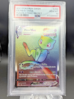 Pokemon Mew VMAX Secret Rare Full Art Holo 268/264 Fusion Strike PSA 10 - Image 1