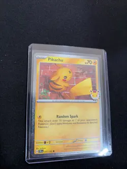 Pikachu 051 /162 Stamped 2026 Pokemon Day 30 Promo with SWIRL 🌀 includes Coin - Image 2