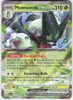 Meowscarada ex 015/193 Double Rare Paldea Evolved Pokemon Near Mint - Image 1