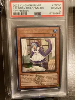 Yu-Gi-Oh! Laundry Dragonmaid BLMM-EN056 1st Edition Ultra Rare PSA 10 GEM 💎 - Image 2