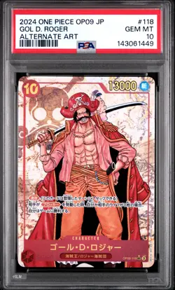 2024 ONE PIECE JAPANESE OP09-EMPERORS IN THE NEW WORLD #118 GOL D. ROGER PSA 10 - Image 1
