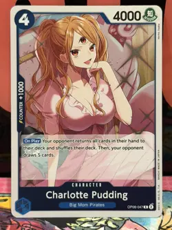 One Piece TCG Charlotte Pudding OP06-047 Rare Wings of the Captain 2024 - Image 2