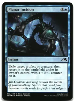 MTG Planar Incision FOIL C Kamigawa: Neon Dynasty 72 LP - Image 1