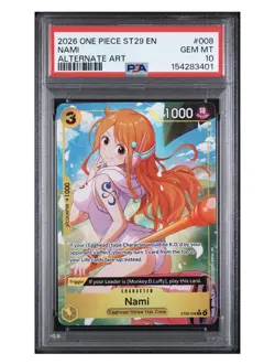 ONE PIECE ENGLISH ST29 NAMI 008 ALT ART PSA 10 🔥📈 - Image 1