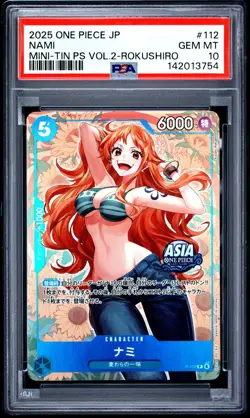 Nami PSA10 2025 One Piece Japanese Mini-Tin Vol.2-Rokushiro #112 - Image 1